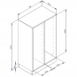 qickly® Schrank. 3 OH, 2 Türen, B/H/T: 70,1x110,5x42,6 cm 
